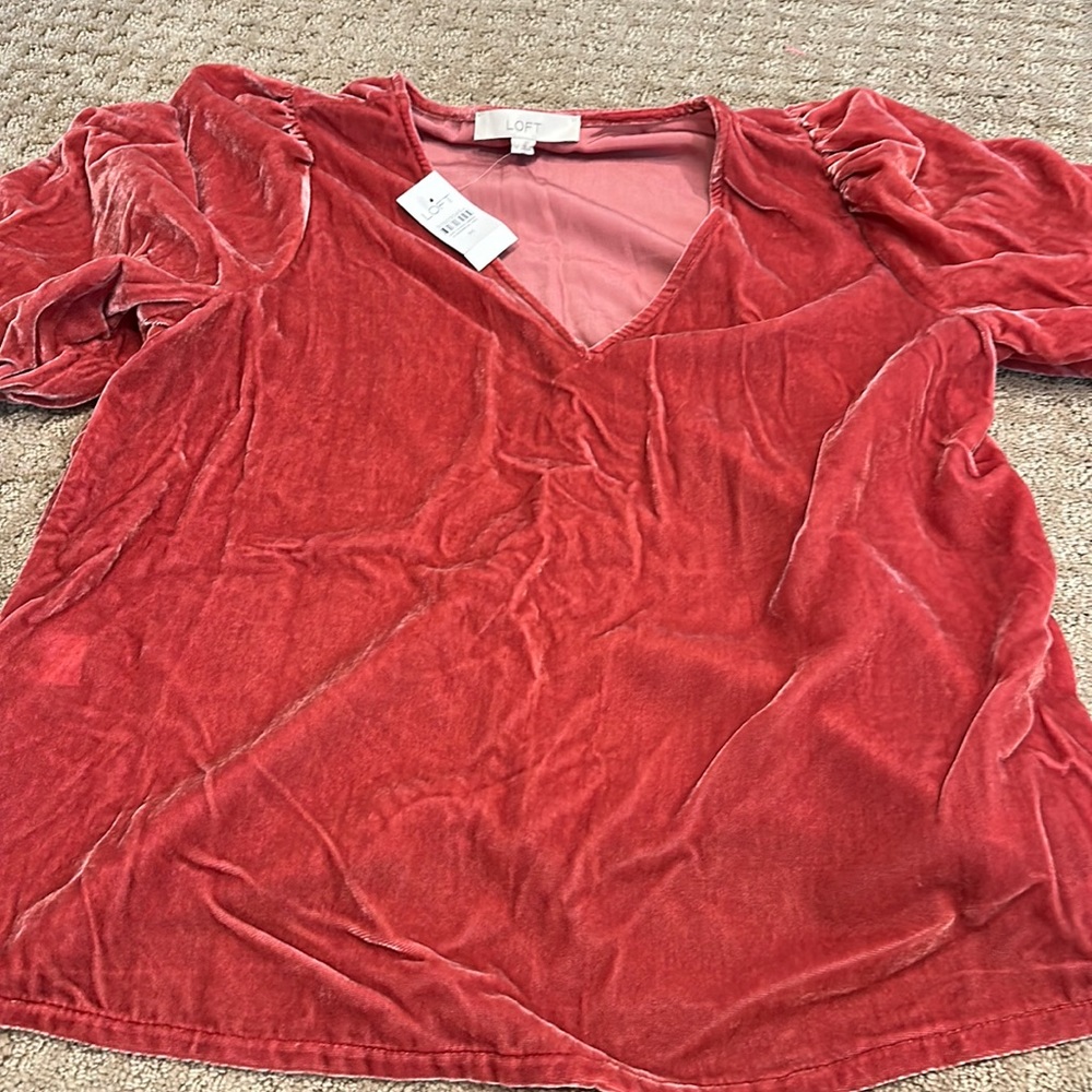 Loft nwt velvet top
